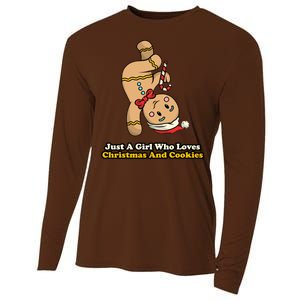 Just A Girl Who Loves Gingerbread Cookies Cooling Performance Long Sleeve Crew