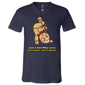 Just A Girl Who Loves Gingerbread Cookies V-Neck T-Shirt