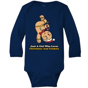 Just A Girl Who Loves Gingerbread Cookies Baby Long Sleeve Bodysuit