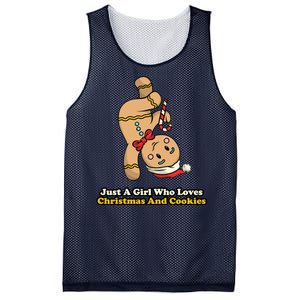 Just A Girl Who Loves Gingerbread Cookies Mesh Reversible Basketball Jersey Tank