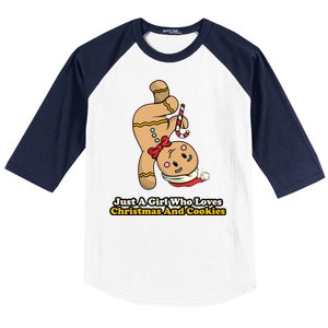 Just A Girl Who Loves Gingerbread Cookies Baseball Sleeve Shirt