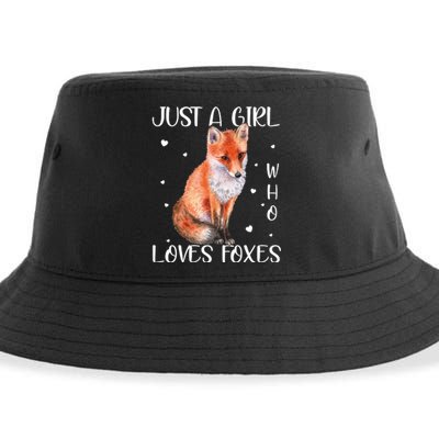 Just A Girl Who Loves Foxes Sustainable Bucket Hat