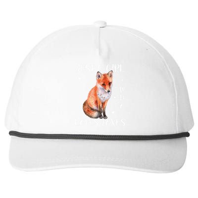 Just A Girl Who Loves Foxes Snapback Five-Panel Rope Hat