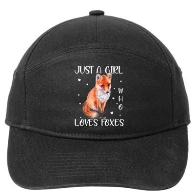 Just A Girl Who Loves Foxes 7-Panel Snapback Hat