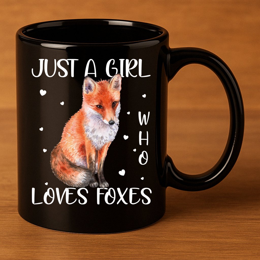 Just A Girl Who Loves Foxes 11oz C Handle Ceramic Mug