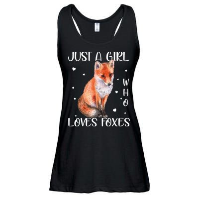 Just A Girl Who Loves Foxes Ladies Essential Flowy Tank