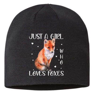 Just A Girl Who Loves Foxes Sustainable Beanie