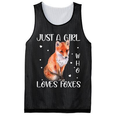 Just A Girl Who Loves Foxes Mesh Reversible Basketball Jersey Tank