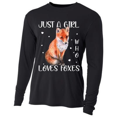 Just A Girl Who Loves Foxes Cooling Performance Long Sleeve Crew