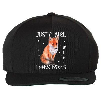 Just A Girl Who Loves Foxes Wool Snapback Cap