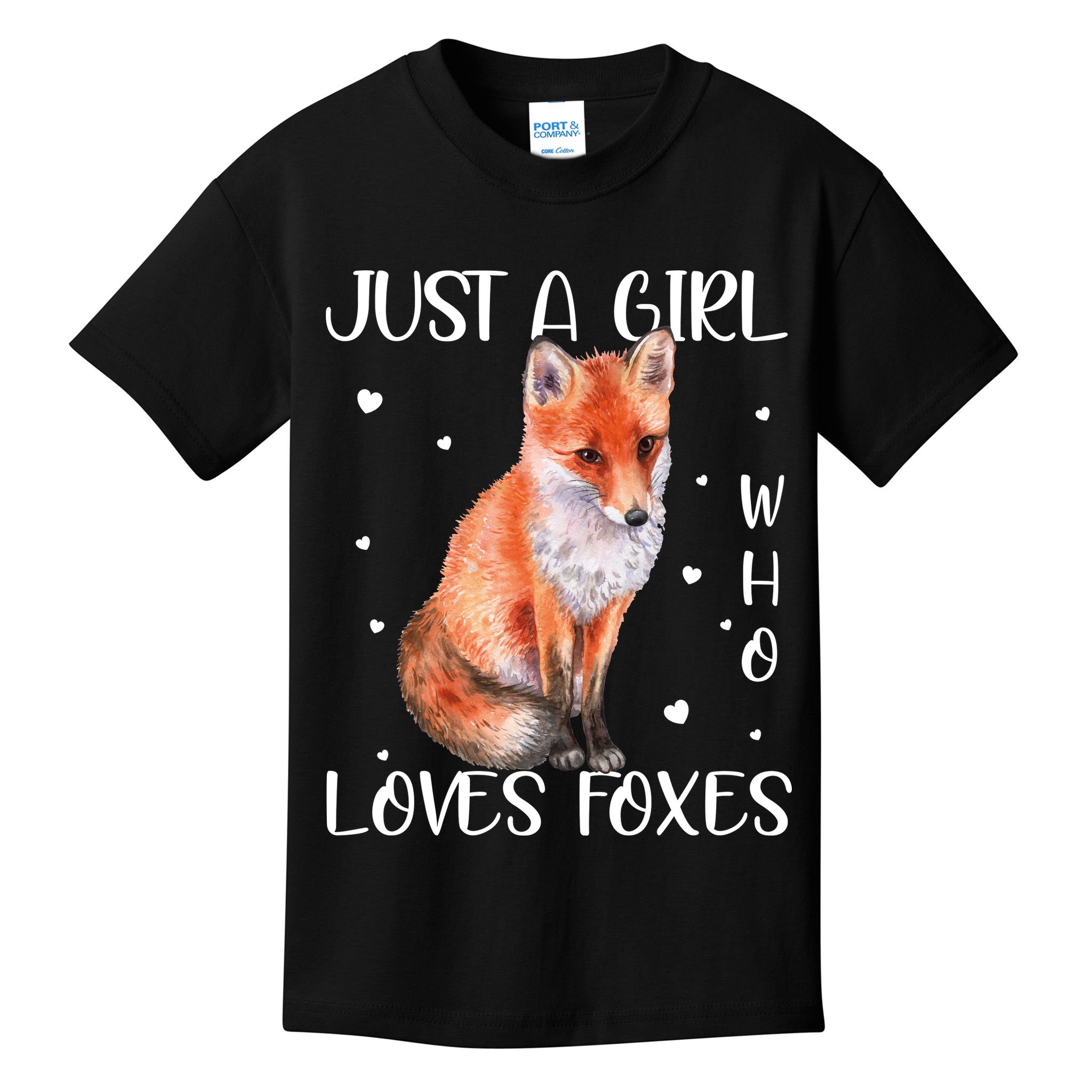 Just A Girl Who Loves Foxes Kids T-Shirt