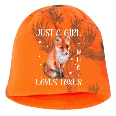 Just A Girl Who Loves Foxes Kati - Camo Knit Beanie