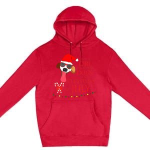 Just a Girl Who loves Dogs and Christmas in July Summer Gift Premium Pullover Hoodie