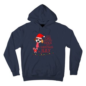 Just a Girl Who loves Dogs and Christmas in July Summer Gift Hoodie