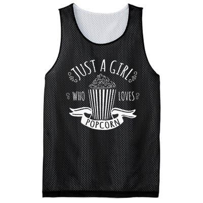 Just A Girl Who Loves Popcorn Movie Popcorn Gift Mesh Reversible Basketball Jersey Tank