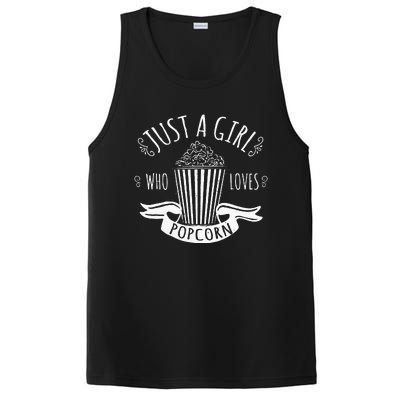 Just A Girl Who Loves Popcorn Movie Popcorn Gift PosiCharge Competitor Tank