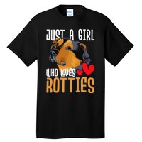 Just A Girl Who Loves Rotties Rottweiler Dog Owner Puppy Tall T-Shirt