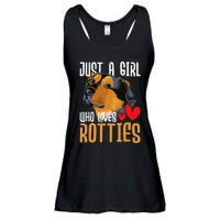 Just A Girl Who Loves Rotties Rottweiler Dog Owner Puppy Ladies Essential Flowy Tank