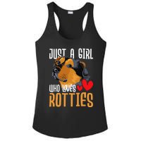 Just A Girl Who Loves Rotties Rottweiler Dog Owner Puppy Ladies PosiCharge Competitor Racerback Tank