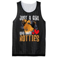 Just A Girl Who Loves Rotties Rottweiler Dog Owner Puppy Mesh Reversible Basketball Jersey Tank