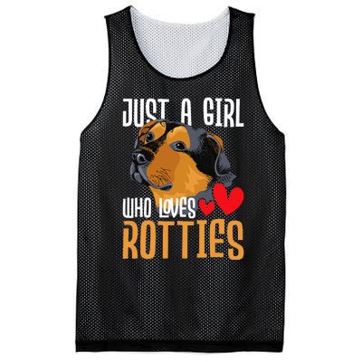 Just A Girl Who Loves Rotties Rottweiler Dog Owner Puppy Mesh Reversible Basketball Jersey Tank