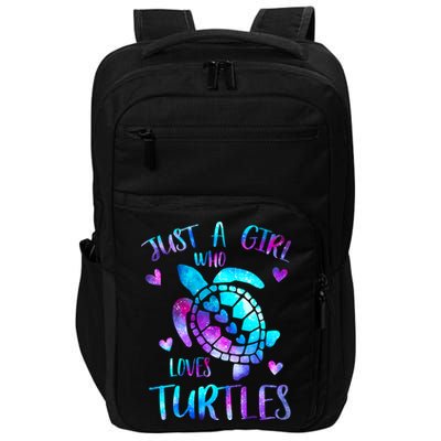 Just A Girl Who Loves Turtles Galaxy Space Sea Turtle Lover Meaningful Gift Impact Tech Backpack
