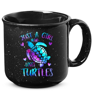 Just A Girl Who Loves Turtles Galaxy Space Sea Turtle Lover Meaningful Gift 15oz Campfire Ceramic Mug