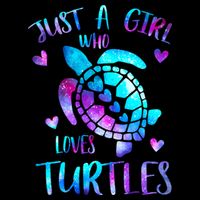 Just A Girl Who Loves Turtles Galaxy Space Sea Turtle Lover Meaningful Gift Flat Bill Trucker Hat