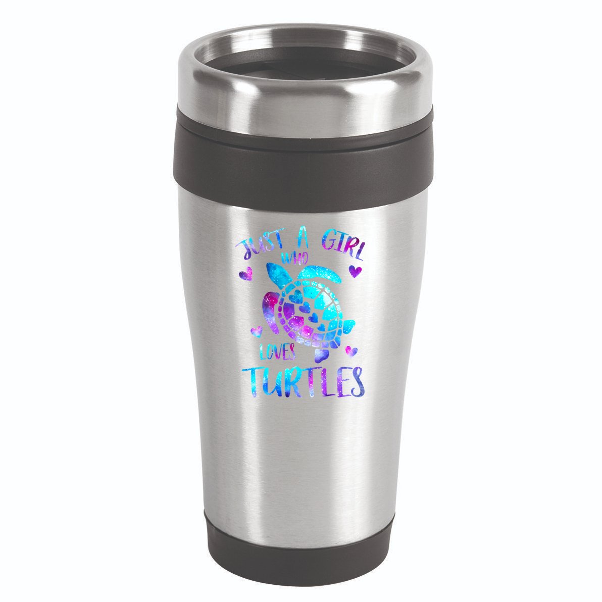 Just A Girl Who Loves Turtles Galaxy Space Sea Turtle Lover Meaningful Gift 16oz Travel Tumbler