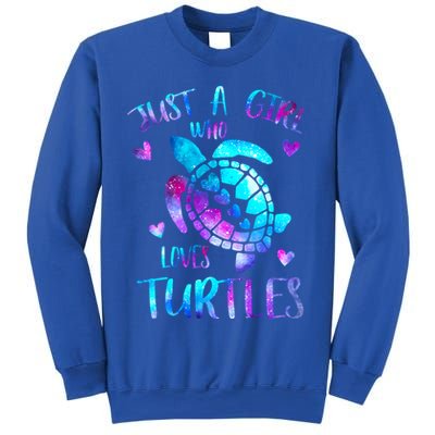 Just A Girl Who Loves Turtles Galaxy Space Sea Turtle Lover Meaningful Gift Sweatshirt