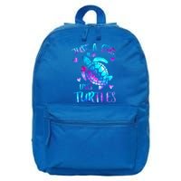 Just A Girl Who Loves Turtles Galaxy Space Sea Turtle Lover Meaningful Gift 16 in Basic Backpack
