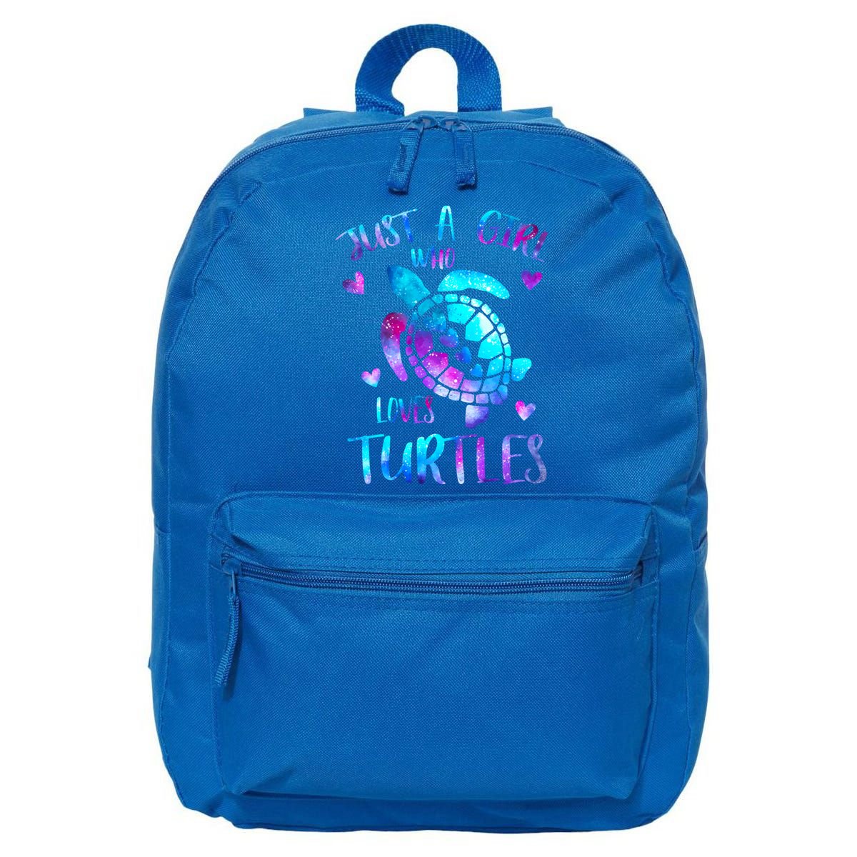 Just A Girl Who Loves Turtles Galaxy Space Sea Turtle Lover Meaningful Gift 16 in Basic Backpack