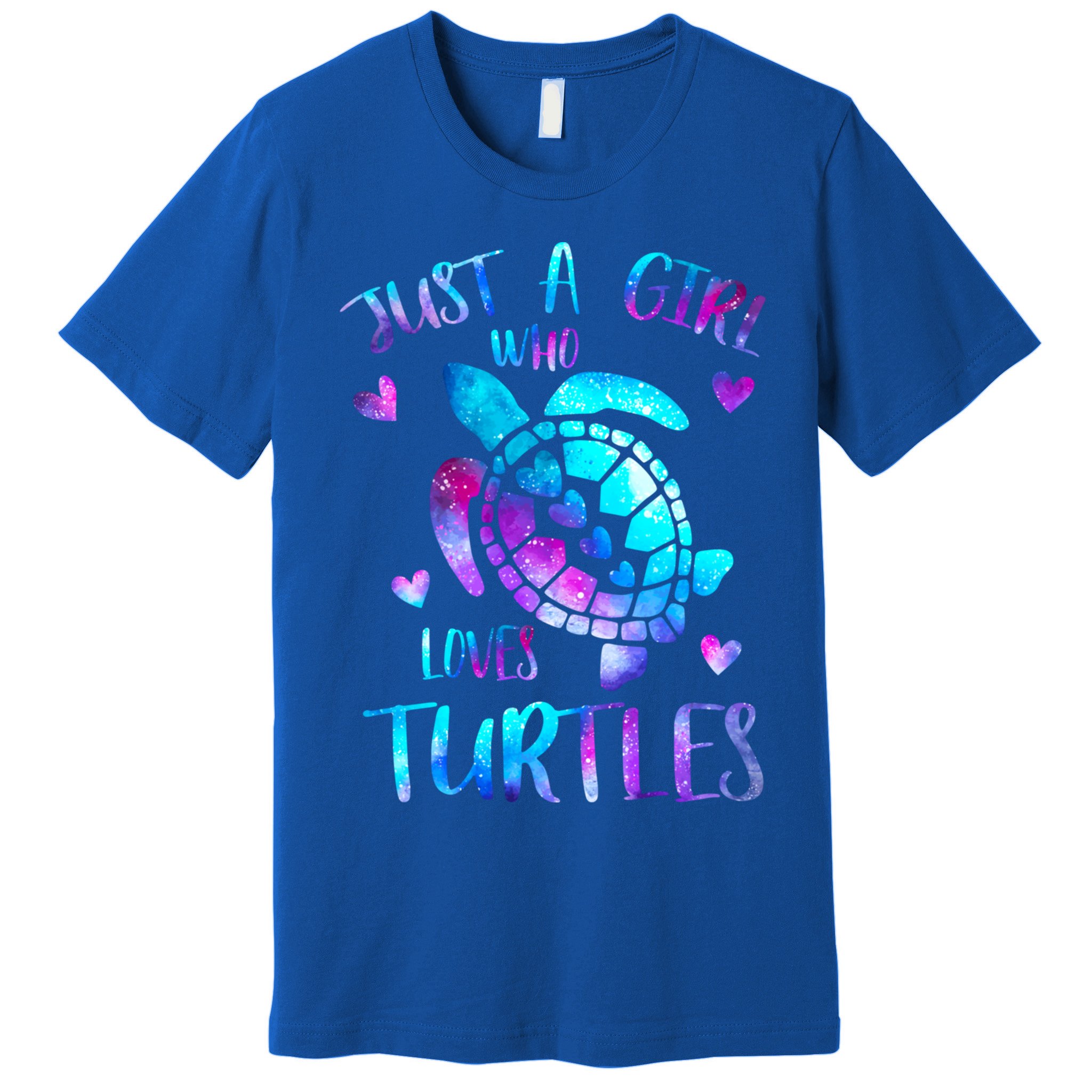 Just A Girl Who Loves Turtles Galaxy Space Sea Turtle Lover Meaningful Gift Premium T-Shirt