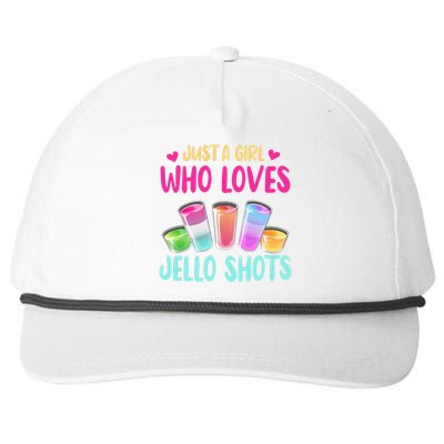 Just A Girl Who Loves Jello Shots Funny Drinking Gift Snapback Five-Panel Rope Hat