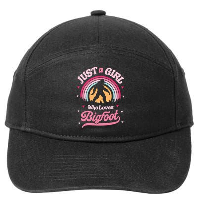 Just A Girl Who Loves Bigfoot Funny Funny Funny Bigfoot 7-Panel Snapback Hat