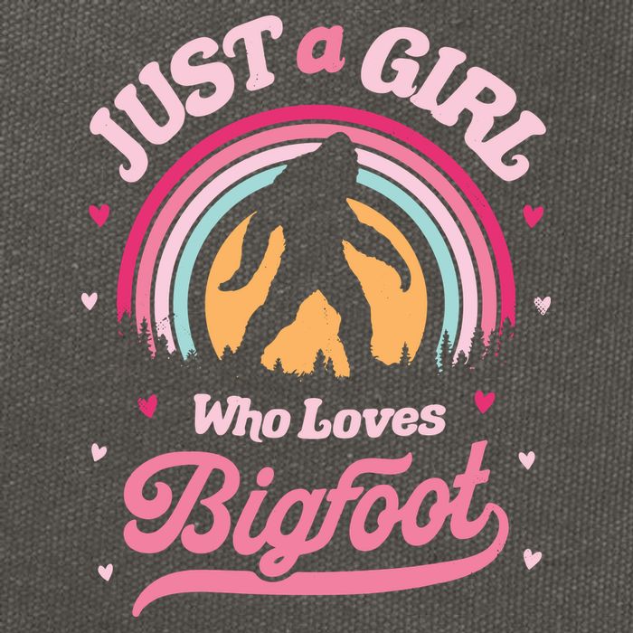 Just A Girl Who Loves Bigfoot Funny Funny Funny Bigfoot Cotton Canvas Backpack