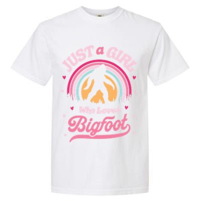 Just A Girl Who Loves Bigfoot Funny Funny Funny Bigfoot Garment-Dyed Heavyweight T-Shirt