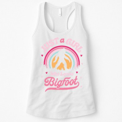 Just A Girl Who Loves Bigfoot Funny Funny Funny Bigfoot Womens Tank Top