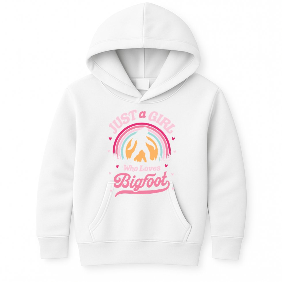 Just A Girl Who Loves Bigfoot Funny Funny Funny Bigfoot Kids Hoodie