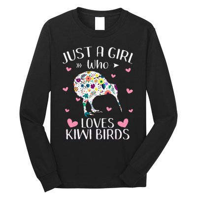 Just A Girl Who Loves Kiwis Cute Kiwi Lover Girls Kids Long Sleeve Shirt