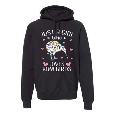 Just A Girl Who Loves Kiwis Cute Kiwi Lover Girls Kids Premium Hoodie