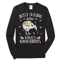 Just A Girl Who Loves Kiwis Cute Kiwi Lover Girls Kids Tall Long Sleeve T-Shirt