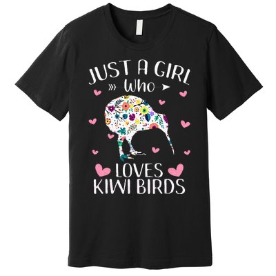 Just A Girl Who Loves Kiwis Cute Kiwi Lover Girls Kids Premium T-Shirt