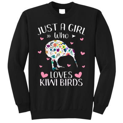 Just A Girl Who Loves Kiwis Cute Kiwi Lover Girls Kids Tall Sweatshirt