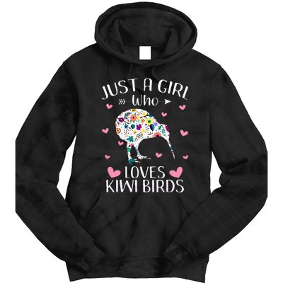 Just A Girl Who Loves Kiwis Cute Kiwi Lover Girls Kids Tie Dye Hoodie