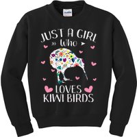 Just A Girl Who Loves Kiwis Cute Kiwi Lover Girls Kids Kids Sweatshirt