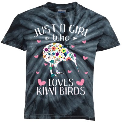 Just A Girl Who Loves Kiwis Cute Kiwi Lover Girls Kids Kids Tie-Dye T-Shirt