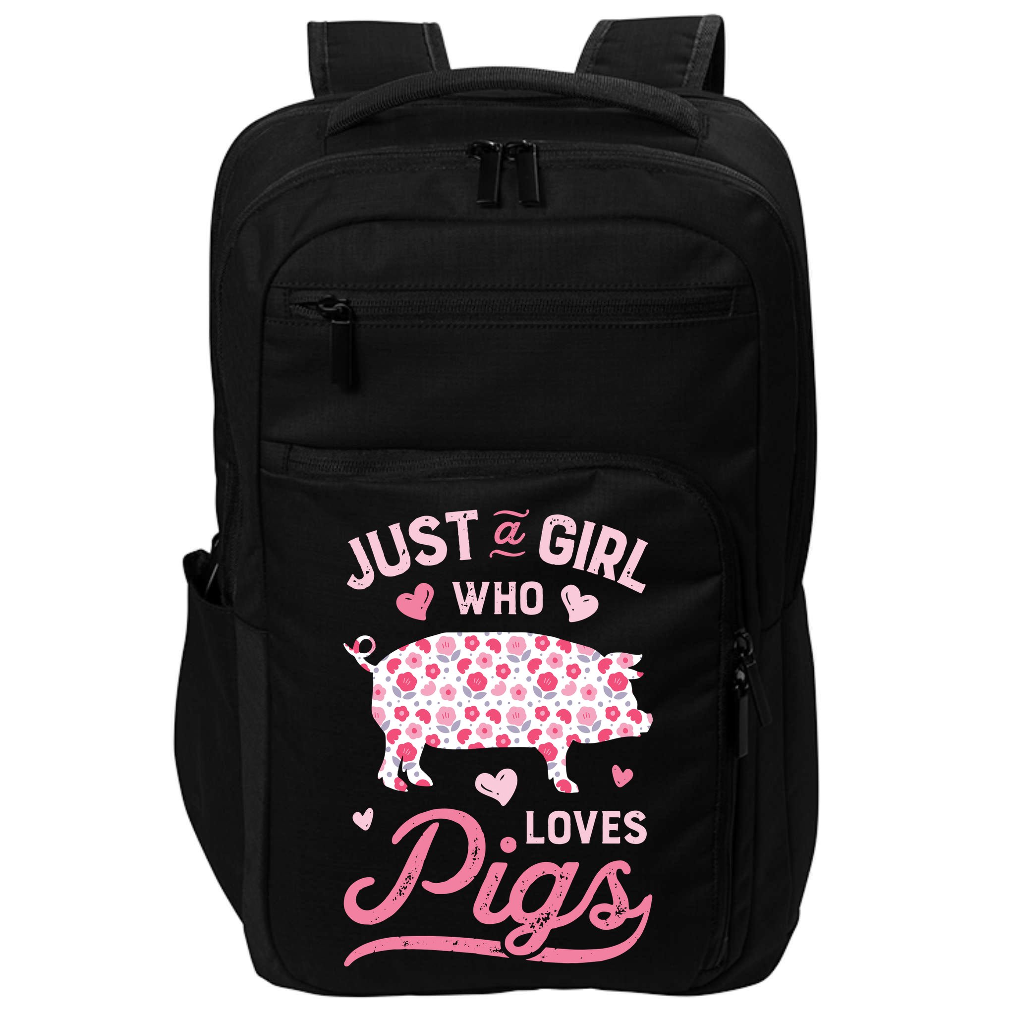 Just A Girl Who Loves Pigs Funny Pig Lover Impact Tech Backpack