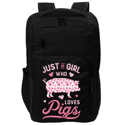 Just A Girl Who Loves Pigs Funny Pig Lover Impact Tech Backpack