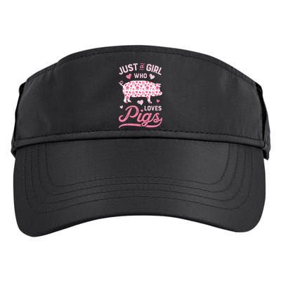 Just A Girl Who Loves Pigs Funny Pig Lover Adult Drive Performance Visor